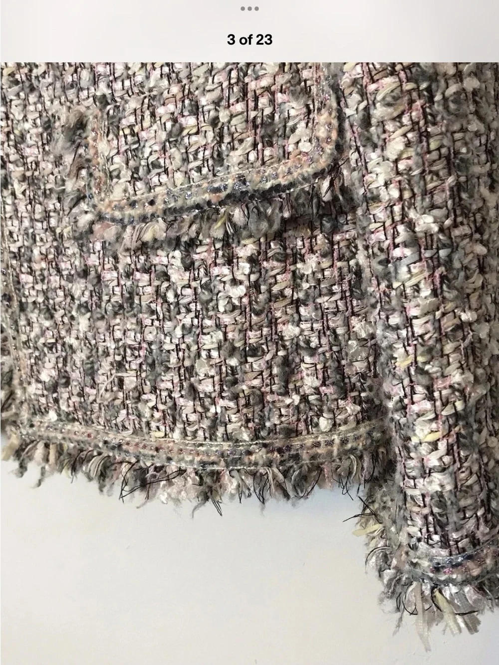 CHANEL Fantasy Tweed Jacket and Skirt set  size 46/44